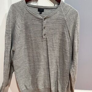 J. Crew Heather Gray Button-Up Sweater